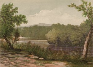 A Bibliában említett helyek: Jordán folyó (chromolitho) alkotó: English School
