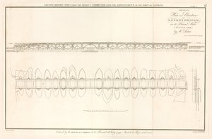 A London Bridge terve és emelése 1799. július 2-án alkotó: English School