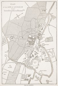 Lucknow város terve, a Cassells Illustrated History of England-től alkotó: English School
