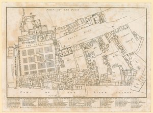 A Whitehall-palota terve II. Károly uralkodása idején, 1680-ban alkotó: English School