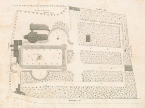 A Royal Gardens terve, Vauxhall, London alkotó: English School