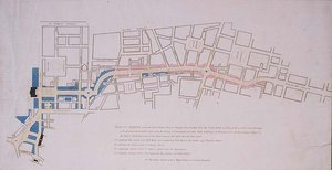 Az alsóház elé terjesztették a Charing Crosstól a Portland Place-ig tartó utcát, amely a Marylebone Parkban található Crown Estate-hez vezet. alkotó: English School