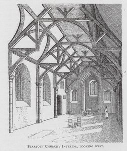 Plaxtole templom, belső tér, nyugatról (lithó) alkotó: English School