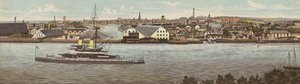 Plymouth: Devonport és HMS Devastation (színes litho) alkotó: English School