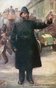Rendőr irányítja a forgalmat alkotó: English School
