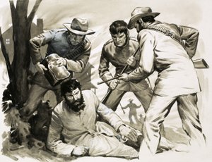 A rendőrök lecsavarják a sisakot a hírhedt Ned Kelly-ről alkotó: English School