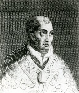 János pápa (820-82) (metszet) alkotó: English School