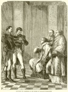 Pius pápa VII. Napóleon Buonaparte parancsára letartóztatták alkotó: English School