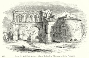 Porte St Andre Autunban (metszet) alkotó: English School