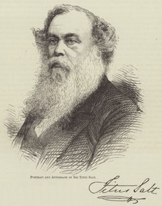 Sir Titus Salt arcképe és autogramja alkotó: English School