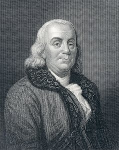 Benjamin Franklin portréja, 1833 körül alkotó: English School