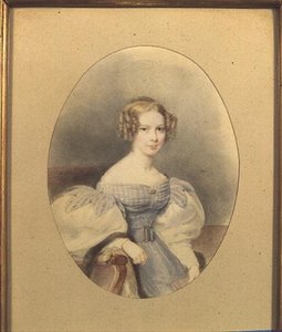 Elizabeth von Sandizell grófnő, Lili 18 éves portréja (akvarell, papír) alkotó: English School