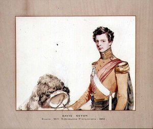 David Seton, 93. Sutherland Highlanders zászlós portréja alkotó: English School