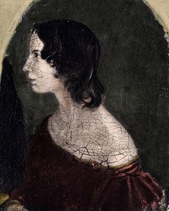 Emily Jane Bronte brit költő és író (1818-1848) portréja, National Portré Gallery alkotó: English School