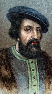 HERNANDO (Hernan) CORTES (Cortez) (1485-1547) portréja, angol hódító - A „” Férfiak vezetői” sorozatból” – Kromolitográfia – Angol iskola, XX. alkotó: English School