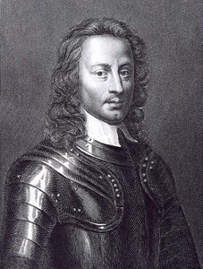 John Hampden (1594-1643) portréja (metszet) alkotó: English School