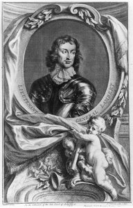 John Lambert altábornagy (1619-83) portréja, amelyet Jacobus Houbraken (1698-1780) vésett alkotó: English School