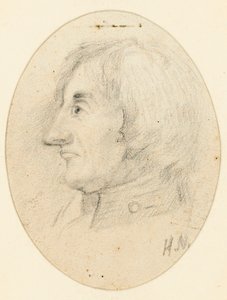 Lord Nelson portréja, fejjel és tengerészgallérral, profilban...., alatta a H.N. felirat. alkotó: English School
