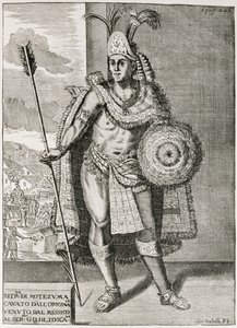 II. Montezuma (1466-1520) portréja a „The Narrative and Critical History of America”-ból, szerkesztette Justin Winsor, London, 1886 alkotó: English School