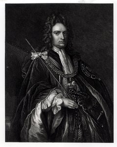 Robert Harley, Oxford első grófjának (1671-1724) portréja (metszet) (bw fotó) alkotó: English School