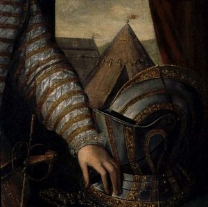 Sir Robert Dudley, Leicester grófjának (kb. 1532-88) portréja 16. század (olaj, vászon) (részlet) alkotó: English School