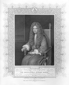 A tisztelt Robert Boyle portréja alkotó: English School