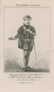 William Henry West Betty portréja Hamletként alkotó: English School