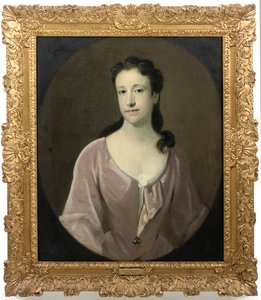 Egy hölgy portréja. hagyományosan Mrs. Dorothy Smithként azonosítják, szül. Barret-Lennard alkotó: English School