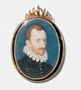 Férfi portré (akvarell pergamen) alkotó: English School
