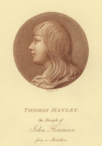 Thomas Hayley szobrász, John Flaxman tanítványának portréja (metszet) alkotó: English School