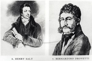 Henry Salt (1780-1827) és Bernardino Drovetti (1776-1852) portréi alkotó: English School
