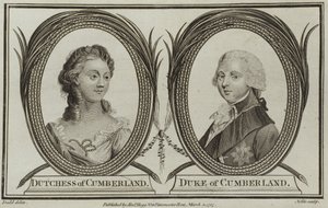 Cumberland hercegnőjének és hercegének portréi alkotó: English School