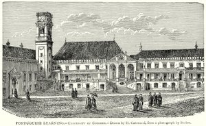 Portugál tanulás. - Coimbrei Egyetem (metszet) alkotó: English School
