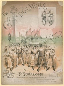 Plakát P Bucalossi Gondolkodói keringőjéhez W S Gilbert és Arthur Sullivans opera műsorában