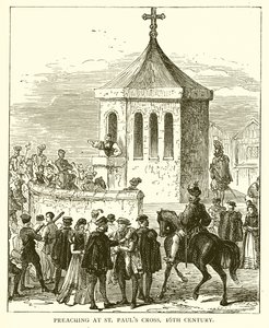 Prédikáció a St. Pauls Crossnál, 16. század alkotó: English School