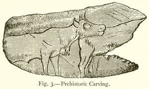 Prähistorische Schnitzerei von English School