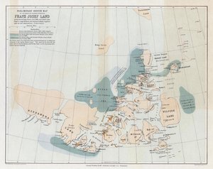 A Franz Josef Land néven ismert szigetcsoport előzetes vázlatos térképe alkotó: English School