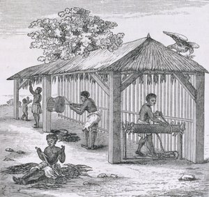 Dohánykészítés, Samuel Hazard "Santo Domingo múltja és jelene" című művéből. 1873 alkotó: English School