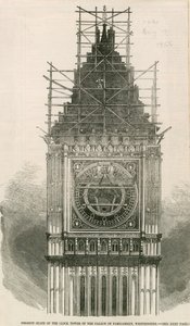 A Westminster-palota Óratornyának jelenlegi állapota alkotó: English School