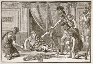 A praetorianus őrök Claudiust Imperátornak üdvözölték alkotó: English School