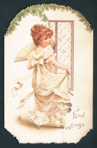 Csinos lány táncol, karácsonyi kártya alkotó: English School