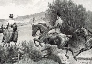Albert herceg vadászat a Belvoir kastély közelében alkotó: English School