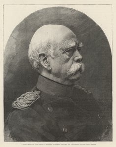 Bismarck herceg, néhai porosz külügyminiszter és a Német Birodalom kancellárja (metszet) alkotó: English School