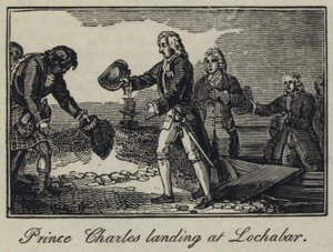Károly herceg leszállása Lochabarban (metszet) alkotó: English School