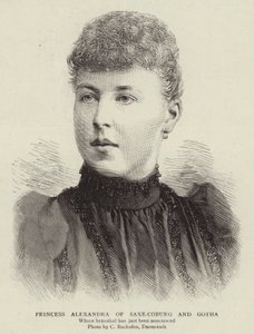 Alexandra szász-coburgi és gothai hercegnő (metszet) alkotó: English School
