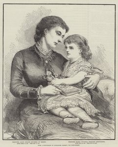 Alice hercegnő és lánya (metszet) alkotó: English School
