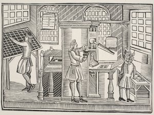 Nyomda, 1710 körül alkotó: English School