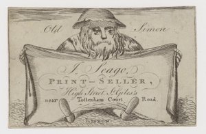 Printseller, J Seago, kereskedelmi kártya alkotó: English School