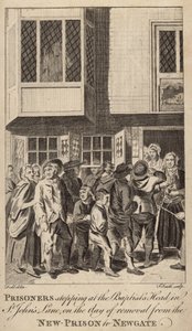 Foglyok megállnak a Baptists Headnél a St Johns Lane-en alkotó: English School
