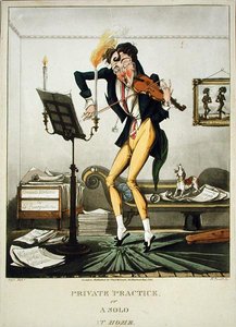 Private Practice or A Solo at Home, metszett Henry Pyall (1795-1833), kiadó: Thomas McLean, London alkotó: English School